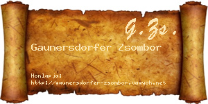 Gaunersdorfer Zsombor névjegykártya